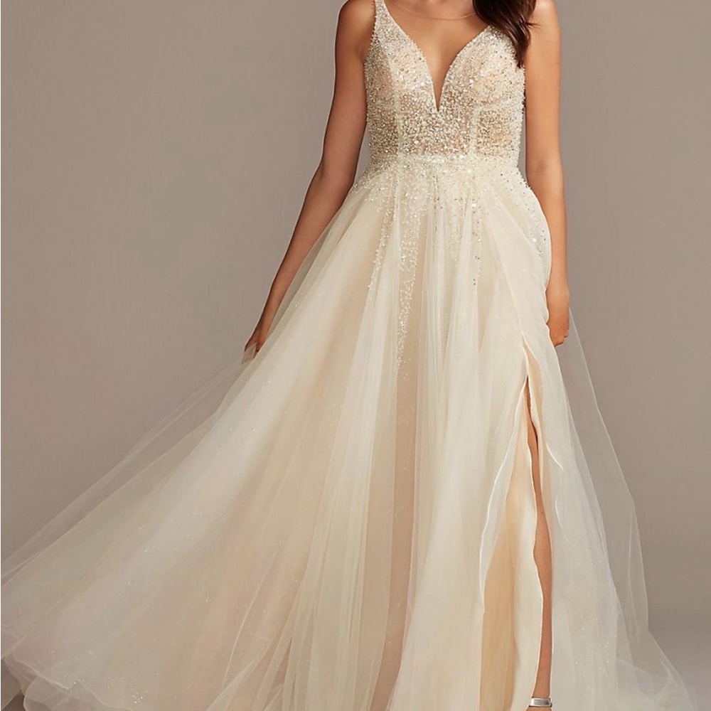 Elegant Cream Evening Gown
